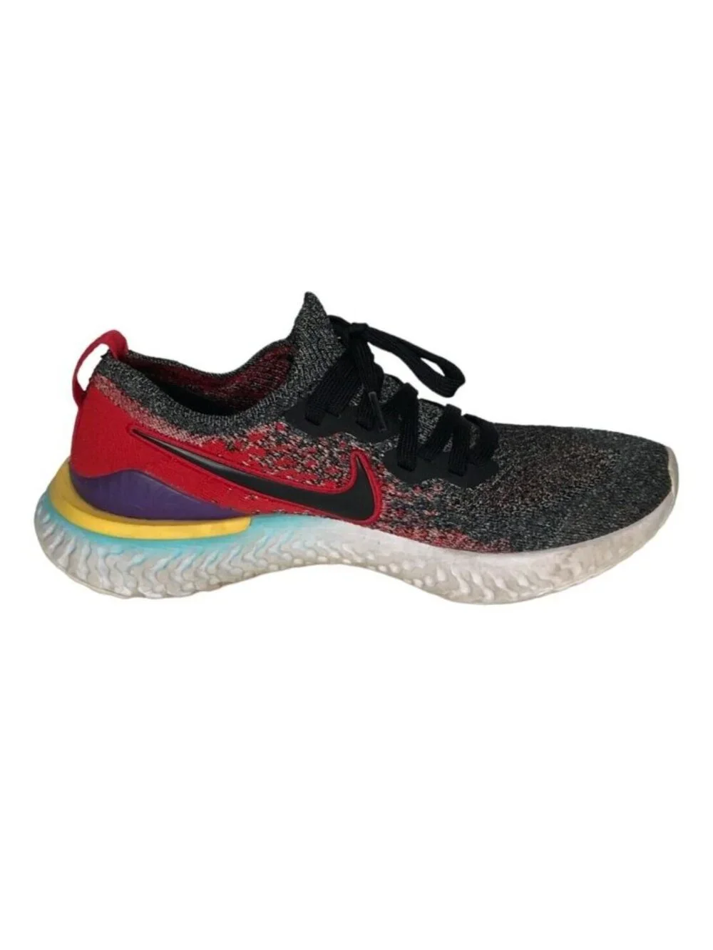 Nike Epic React FlyKnit Youth 7 Running Sneaker Shoe AQ3243-007 Red Jade Lightwe